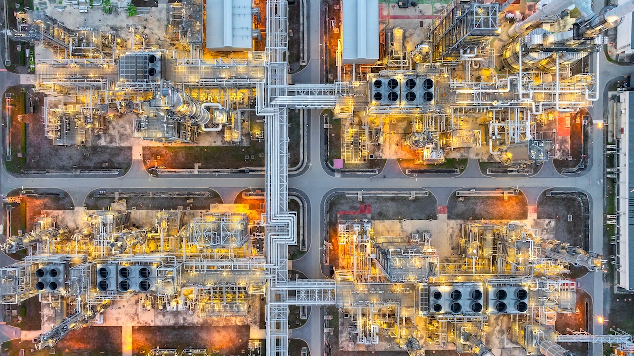 Infraestructura energética vista desde el aire